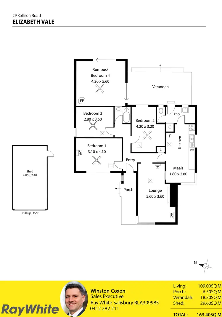 Floorplan of Homely house listing, 29 Rollison Road, Elizabeth Vale SA 5112