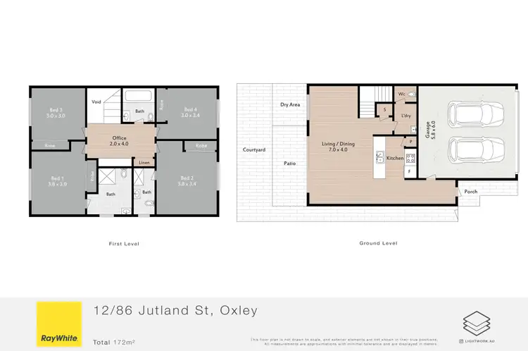 Floorplan of Homely townhouse listing, 12/86 Jutland Street, Oxley QLD 4075