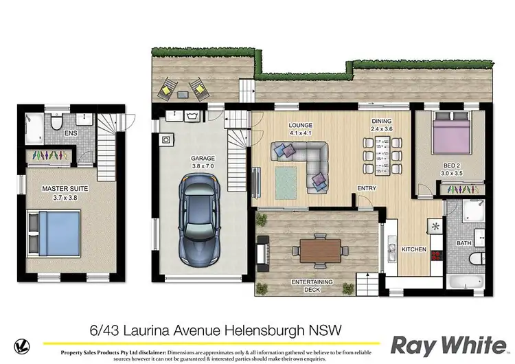 Floorplan of Homely townhouse listing, 6/43 Laurina Avenue, Helensburgh NSW 2508