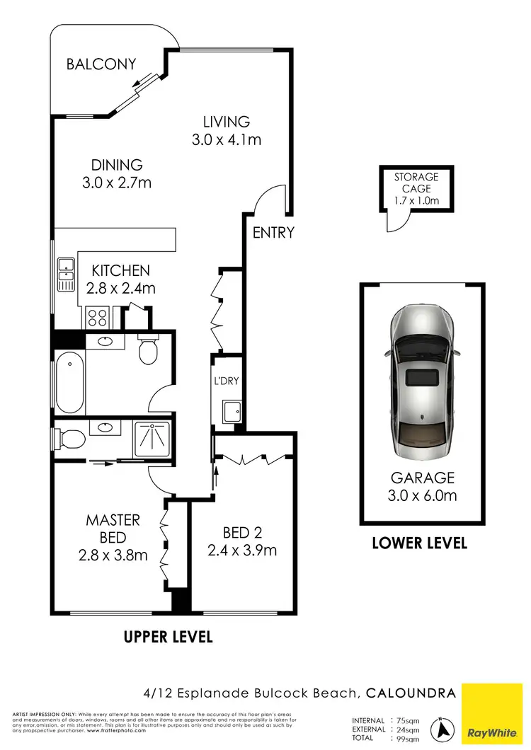 Floorplan of Homely unit listing, Unit 4/12 Esplanade Bulcock Beach, Caloundra QLD 4551