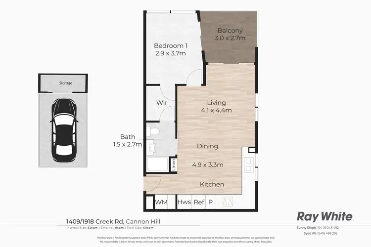 Floorplan of Homely apartment listing, 1307/1918 Creek Road, Cannon Hill QLD 4170