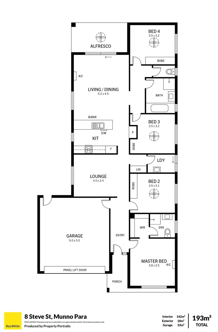 Floorplan of Homely house listing, 8 Steve Street, Munno Para SA 5115