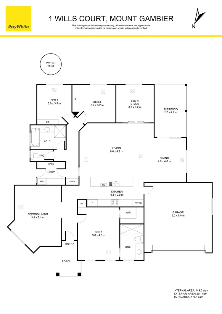 Floorplan of Homely house listing, 1 Wills Court, Mount Gambier SA 5290