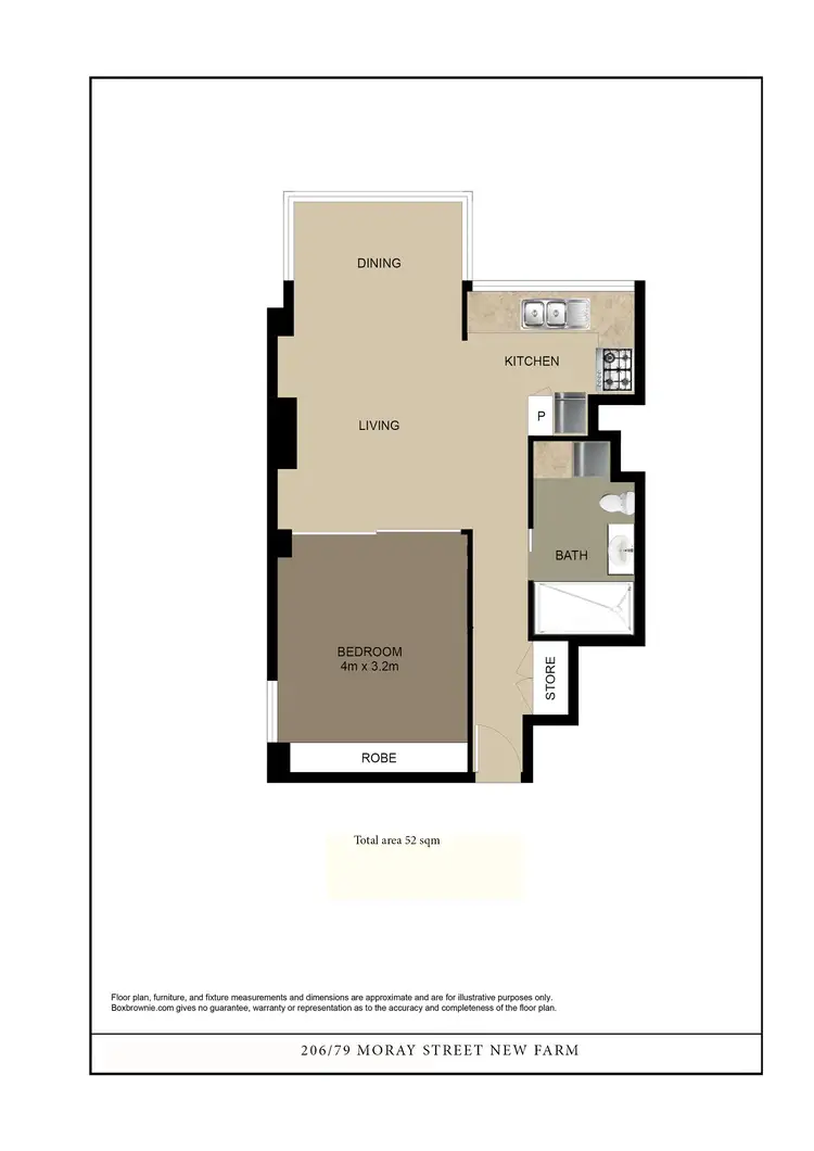 Floorplan of Homely apartment listing, 206/79 Moray Street, New Farm QLD 4005