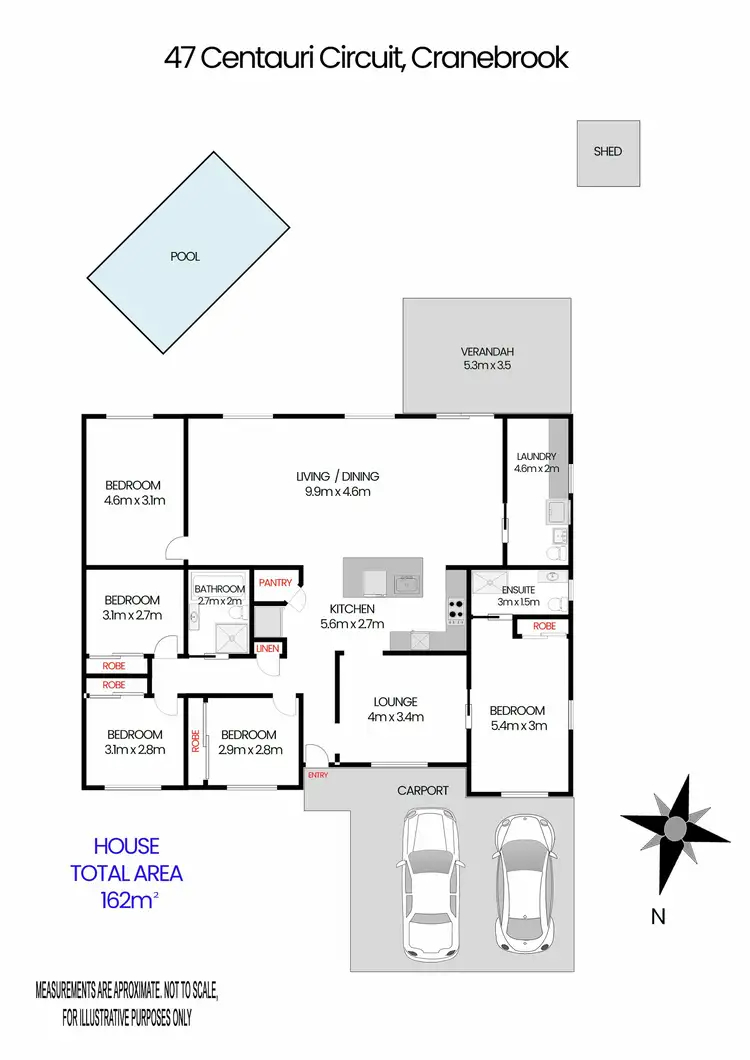 Floorplan of Homely house listing, 47 Centauri Circuit, Cranebrook NSW 2749