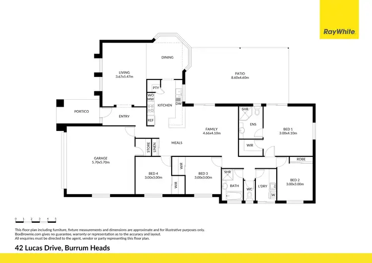 Floorplan of Homely house listing, 42 Lucas Drive, Burrum Heads QLD 4659