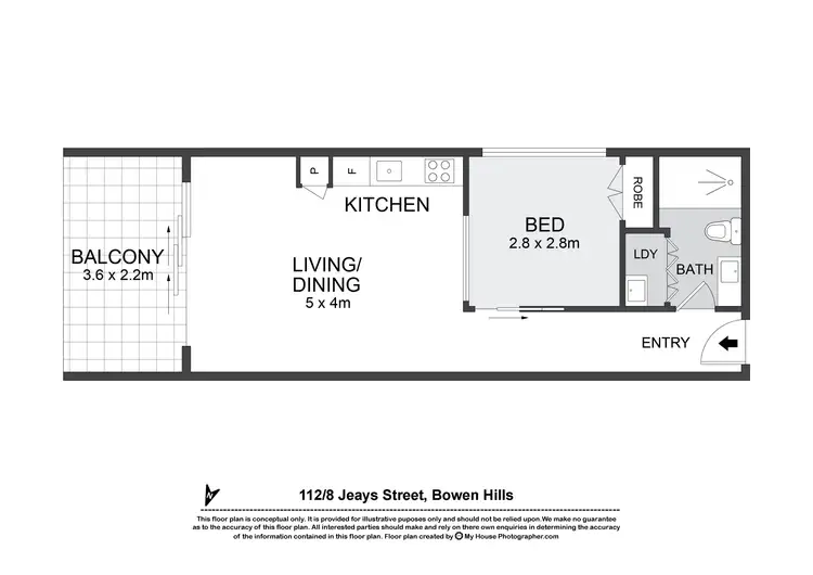 Floorplan of Homely apartment listing, 112/8 Jeays Street, Bowen Hills QLD 4006