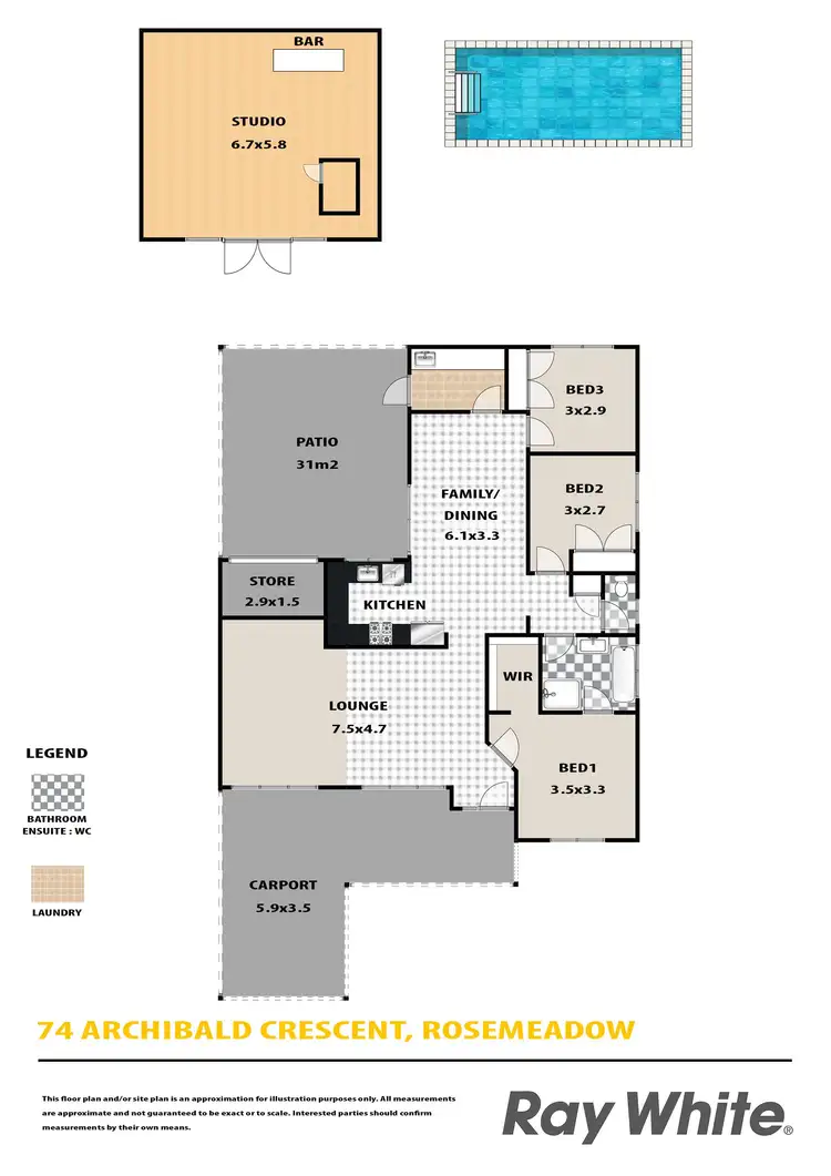 Floorplan of Homely house listing, 74 Archibald Crescent, Rosemeadow NSW 2560