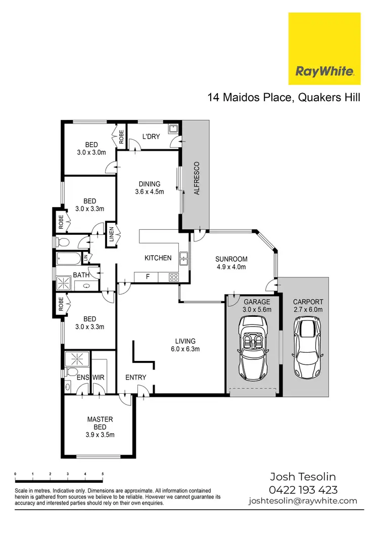 Floorplan of Homely house listing, 14 Maidos Place, Quakers Hill NSW 2763