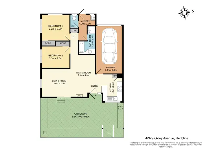 Floorplan of Homely unit listing, 4/379 Oxley Avenue, Redcliffe QLD 4020