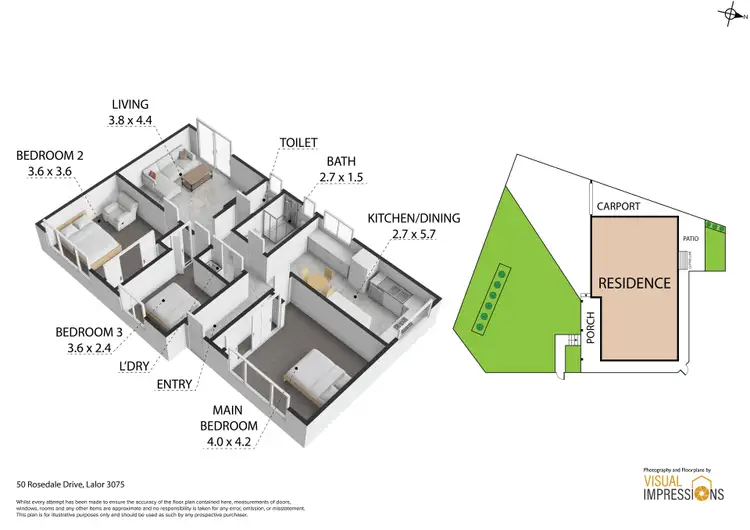Floorplan of Homely house listing, 50 Rosedale Drive, Lalor VIC 3075