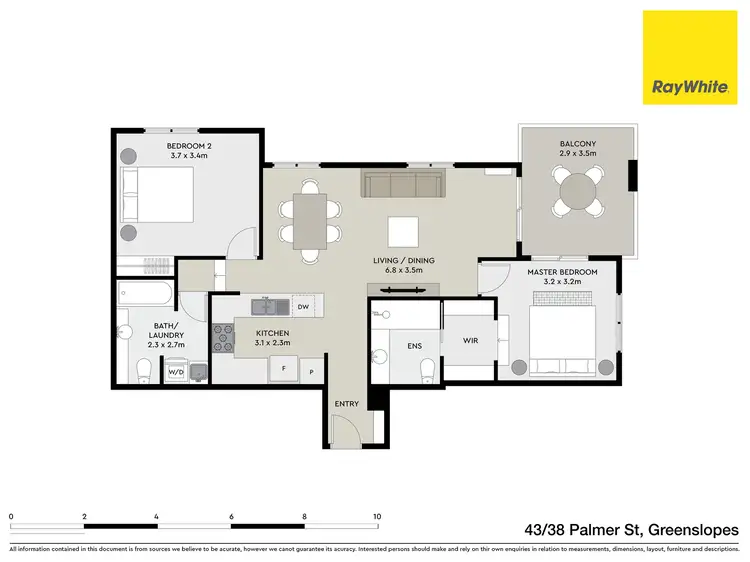 Floorplan of Homely apartment listing, 43/38 Palmer Street, Greenslopes QLD 4120