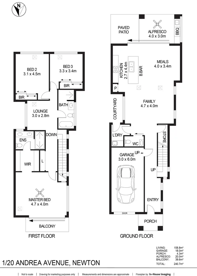 Floorplan of Homely house listing, 1/20 Andrea Avenue, Newton SA 5074