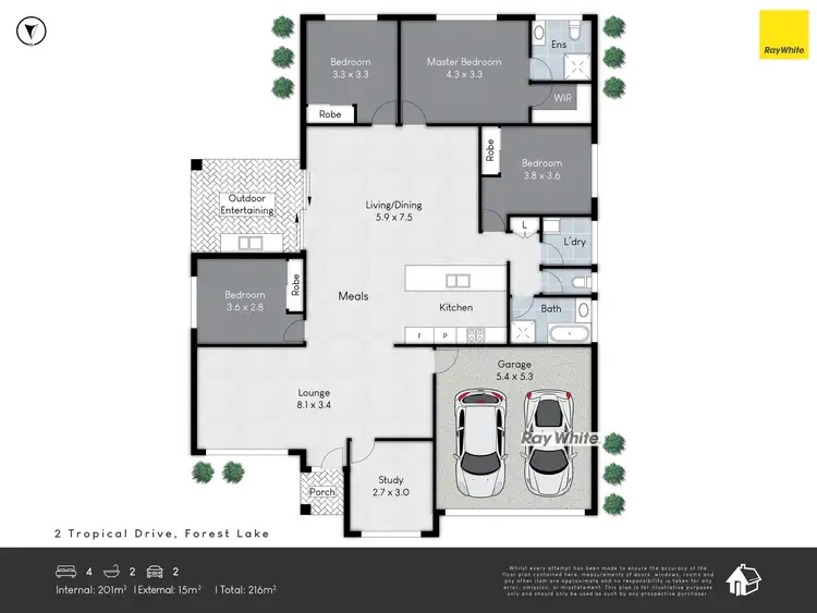 Floorplan of Homely house listing, 2 Tropical Drive, Forest Lake QLD 4078