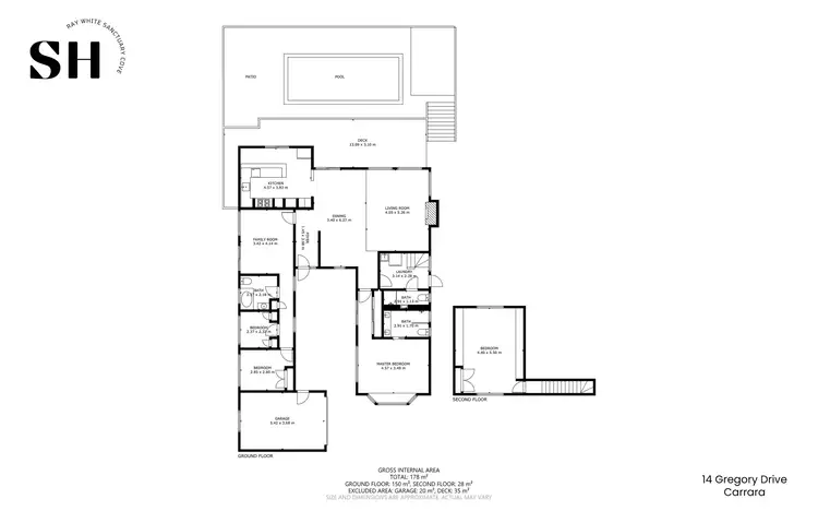 Floorplan of Homely house listing, 14 Gregory Drive, Carrara QLD 4211