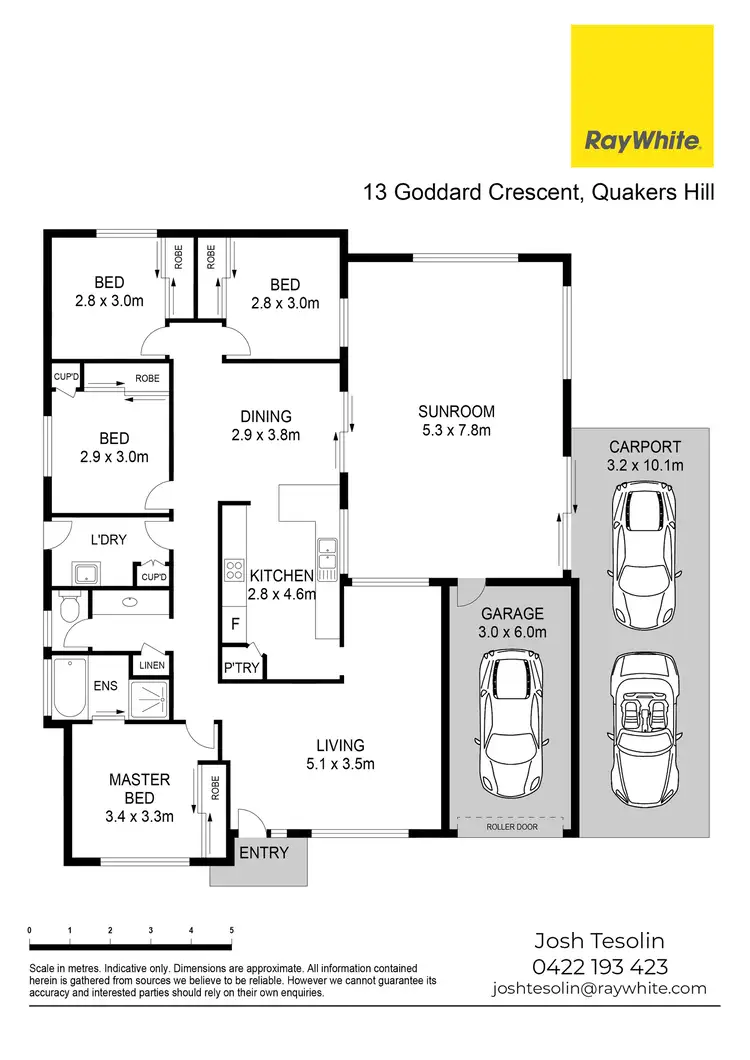 Floorplan of Homely house listing, 13 Goddard Crescent, Quakers Hill NSW 2763