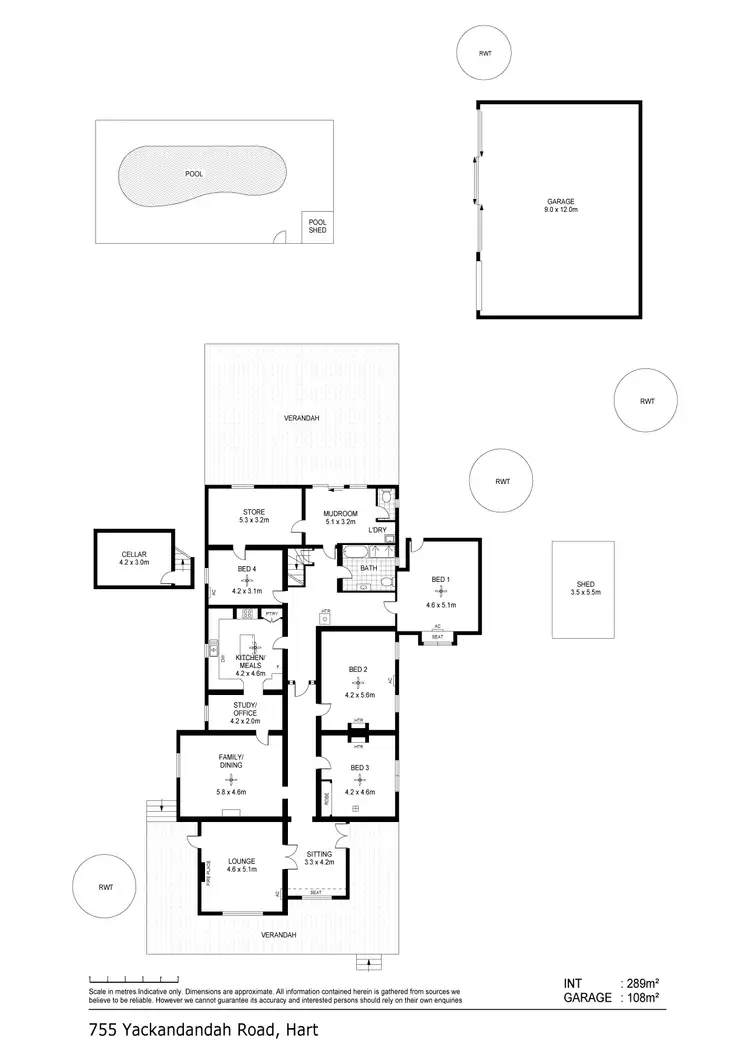 Floorplan of Homely house listing, 755 Yackandandah Road, Hart SA 5464