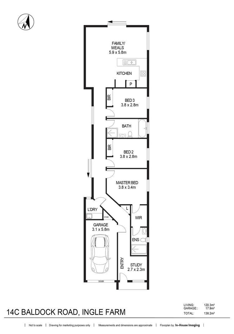 Floorplan of Homely house listing, 14C Baldock Road, Ingle Farm SA 5098