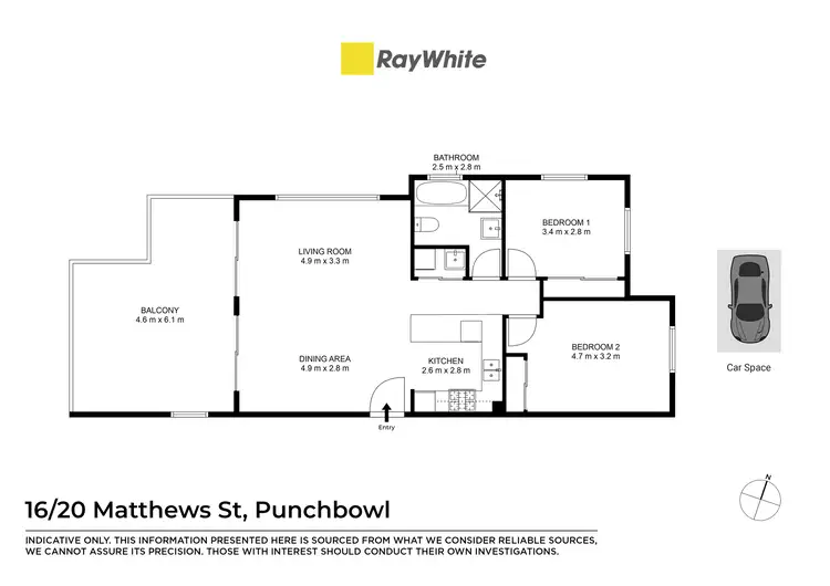 Floorplan of Homely apartment listing, 16/20 Matthews Street, Punchbowl NSW 2196