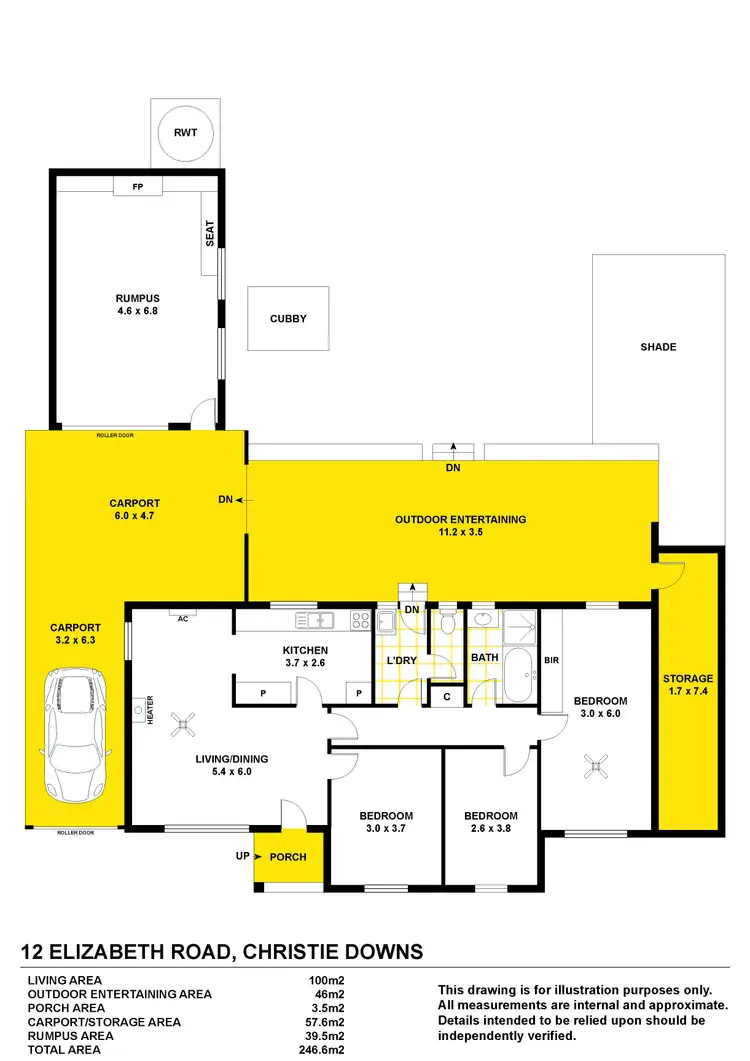 Floorplan of Homely house listing, 12 Elizabeth Road, Christie Downs SA 5164