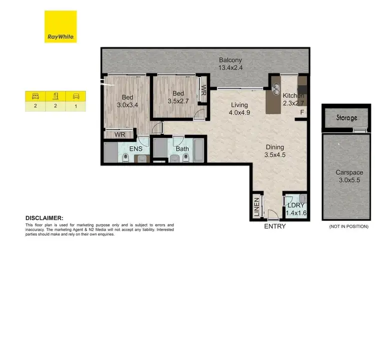 Floorplan of Homely apartment listing, 401/8B Myrtle Street, Prospect NSW 2148