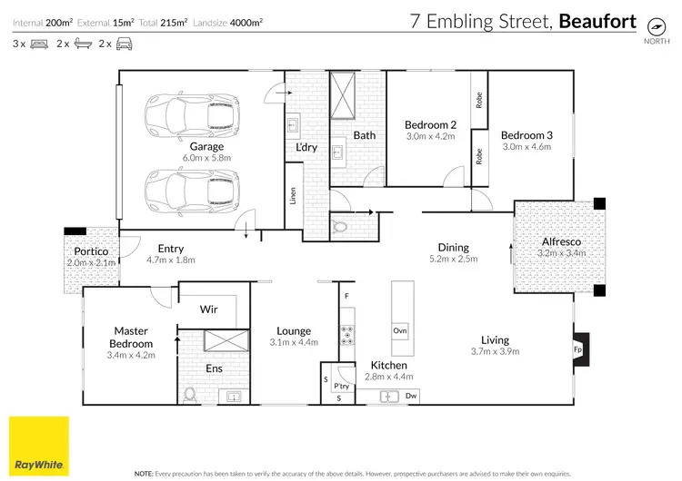Floorplan of Homely house listing, 7 Embling Street, Beaufort VIC 3373