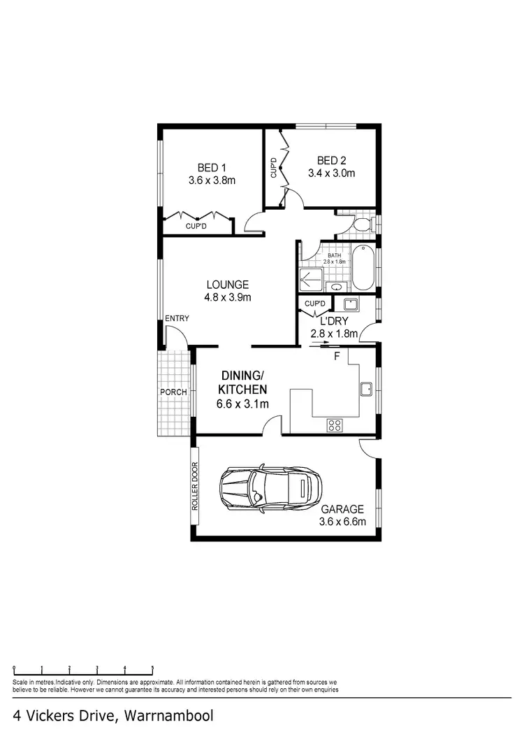 Floorplan of Homely house listing, 4 Vickers Drive, Warrnambool VIC 3280