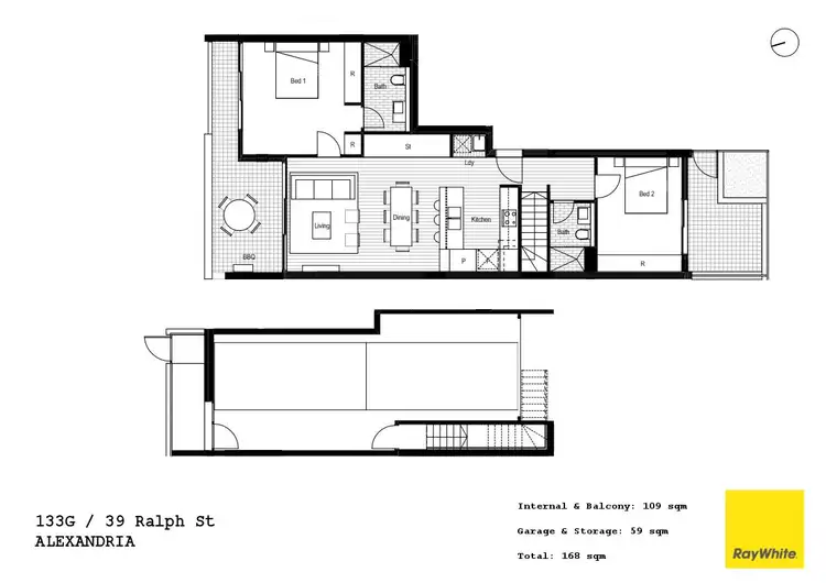 Floorplan of Homely apartment listing, 133G/39 Ralph Street, Alexandria NSW 2015