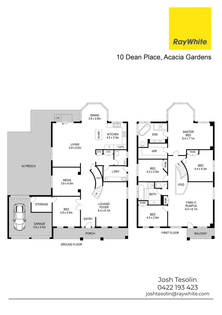Floorplan of Homely house listing, 10 Dean Place, Acacia Gardens NSW 2763