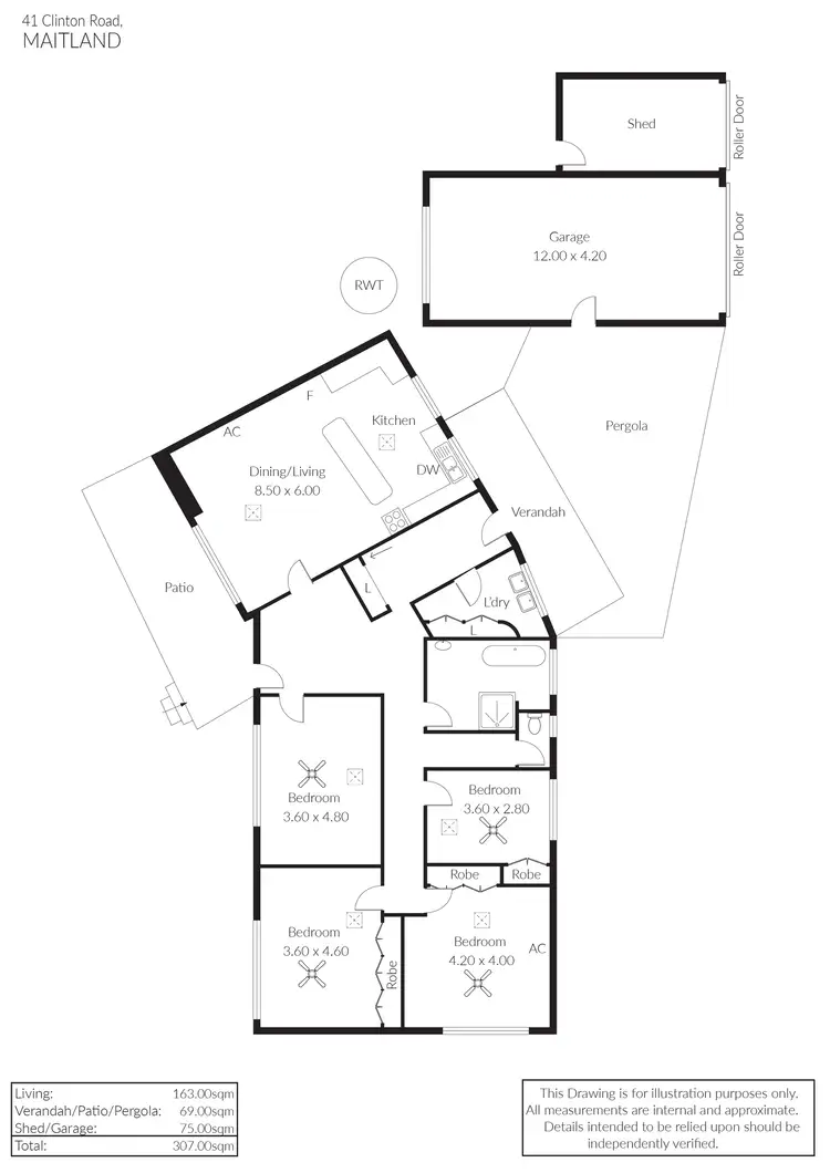 Floorplan of Homely house listing, 41 Clinton Road, Maitland SA 5573