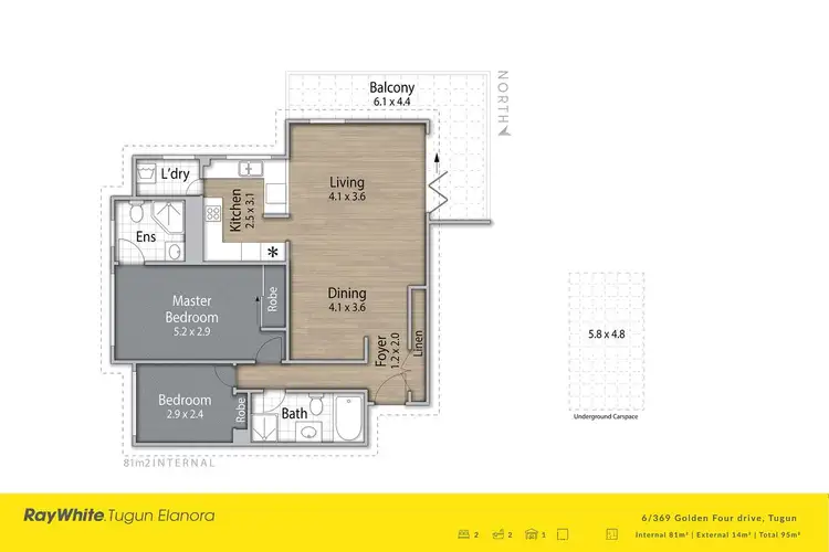 Floorplan of Homely unit listing, 6/369 Golden Four Drive, Tugun QLD 4224