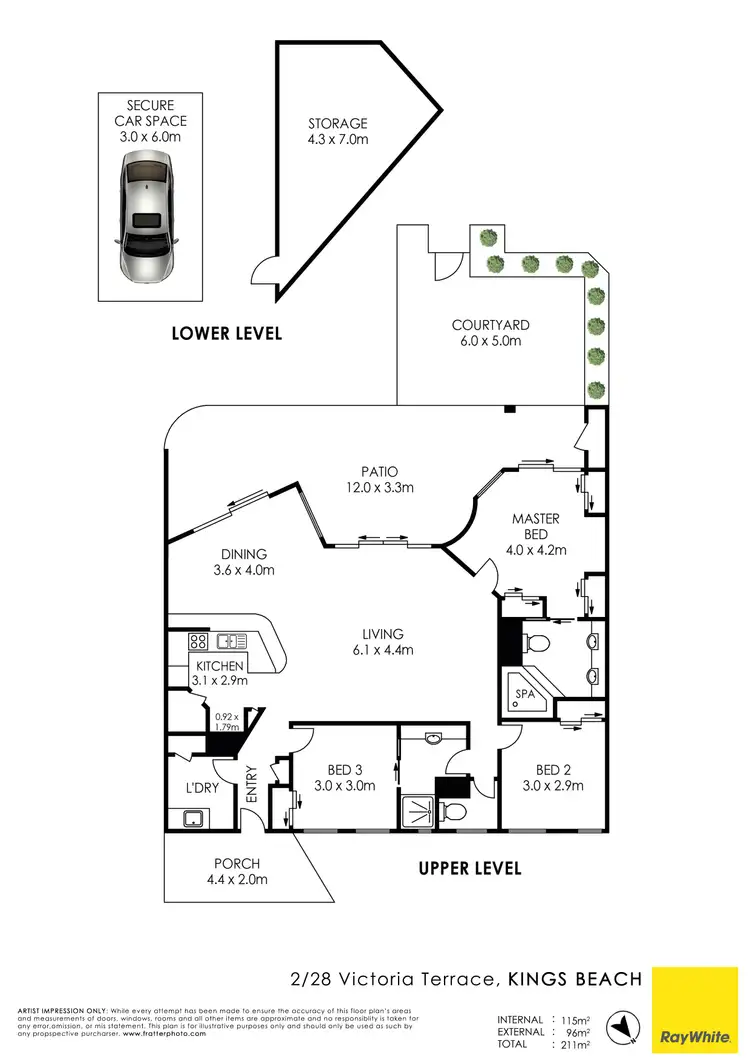 Floorplan of Homely unit listing, Unit  2/28 Victoria Terrace, Kings Beach QLD 4551