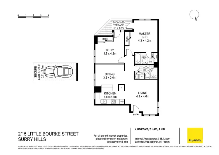 Floorplan of Homely apartment listing, 2/15 Little Bourke Street, Surry Hills NSW 2010