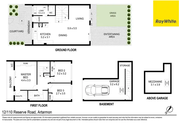 Floorplan of Homely townhouse listing, 12/110 Reserve Road, Artarmon NSW 2064
