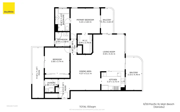 Floorplan of Homely apartment listing, 6/59 Pacific Street, Main Beach QLD 4217