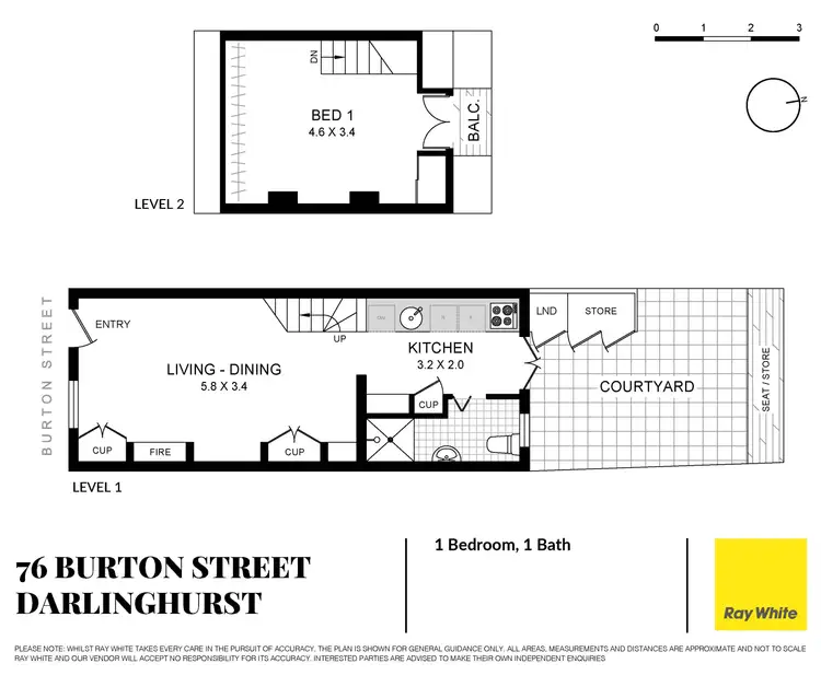 Floorplan of Homely house listing, 76 Burton Street, Darlinghurst NSW 2010