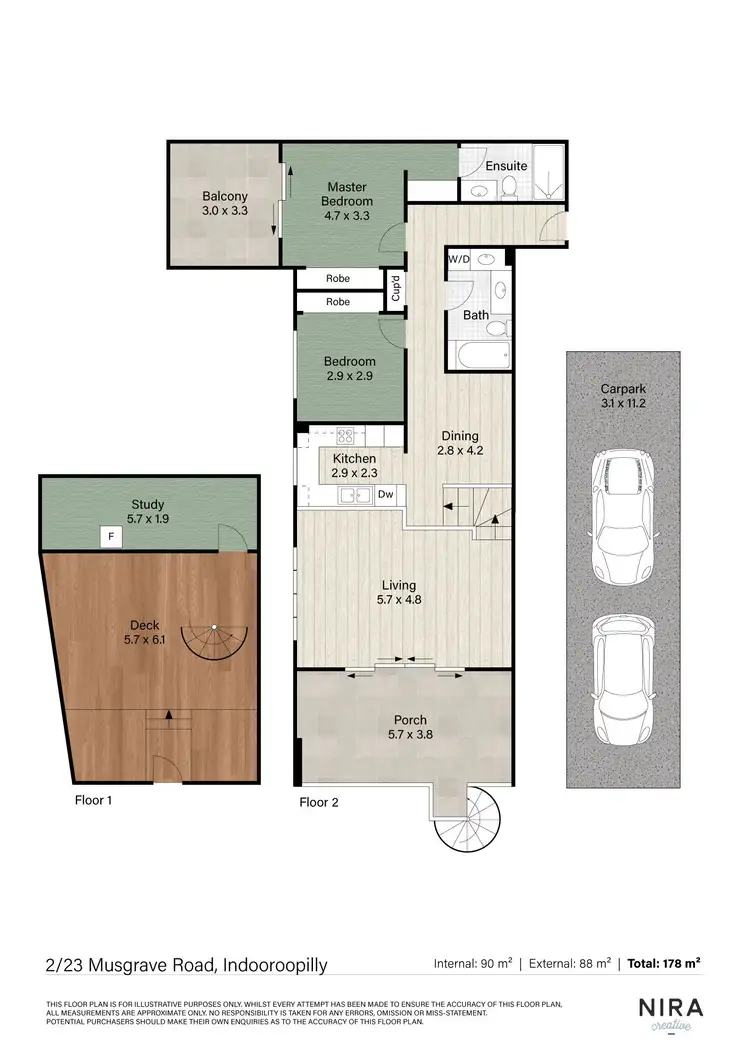 Floorplan of Homely apartment listing, 2/23 Musgrave Road, Indooroopilly QLD 4068