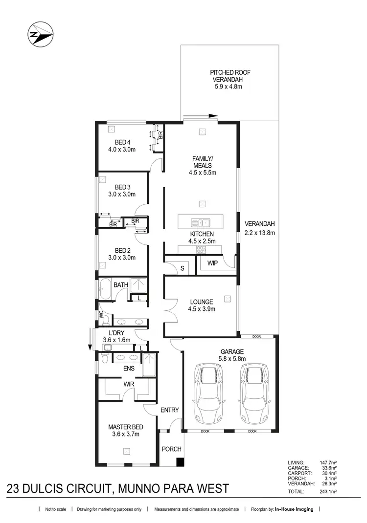 Floorplan of Homely house listing, 23 Dulcis Circuit, Munno Para West SA 5115
