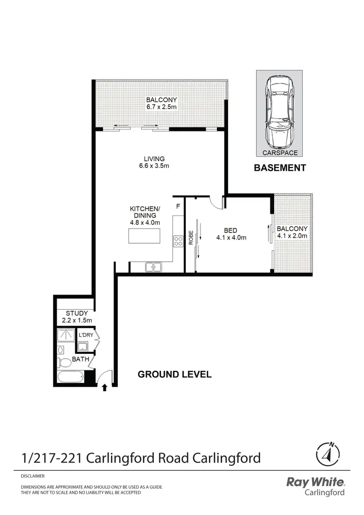 Floorplan of Homely apartment listing, 1/217-221 Carlingford Road, Carlingford NSW 2118