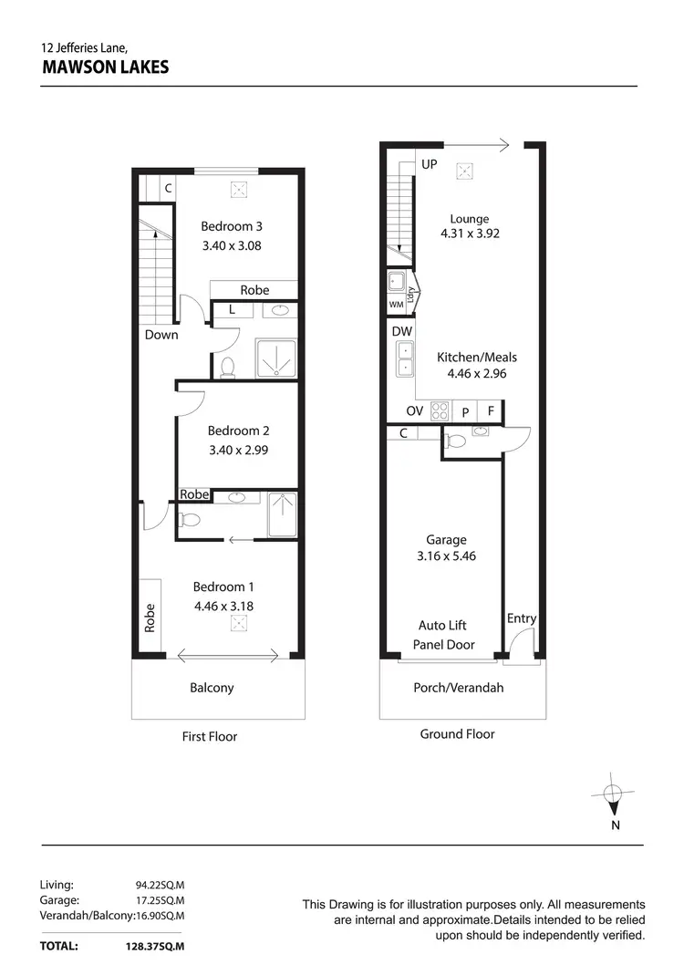 Floorplan of Homely house listing, 12 Jefferies Lane, Mawson Lakes SA 5095