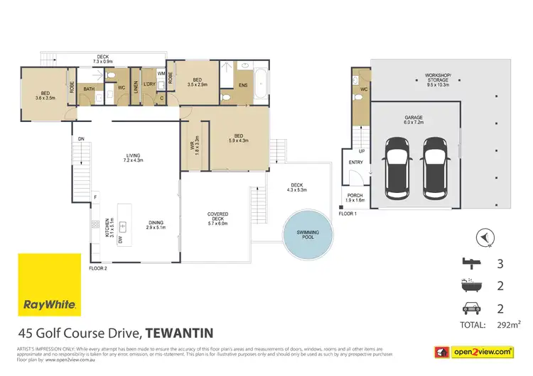 Floorplan of Homely house listing, 45 Golf Course Drive, Tewantin QLD 4565