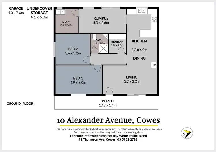 Floorplan of Homely house listing, 10 Alexander Avenue, Cowes VIC 3922