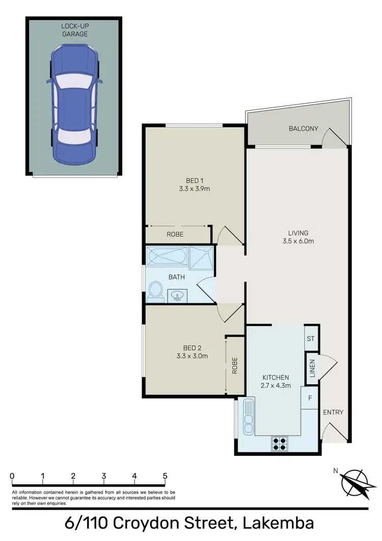 Floorplan of Homely unit listing, 6/110 Croydon Street, Lakemba NSW 2195