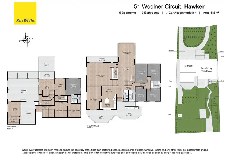 Floorplan of Homely house listing, 51 Woolner Circuit, Hawker ACT 2614