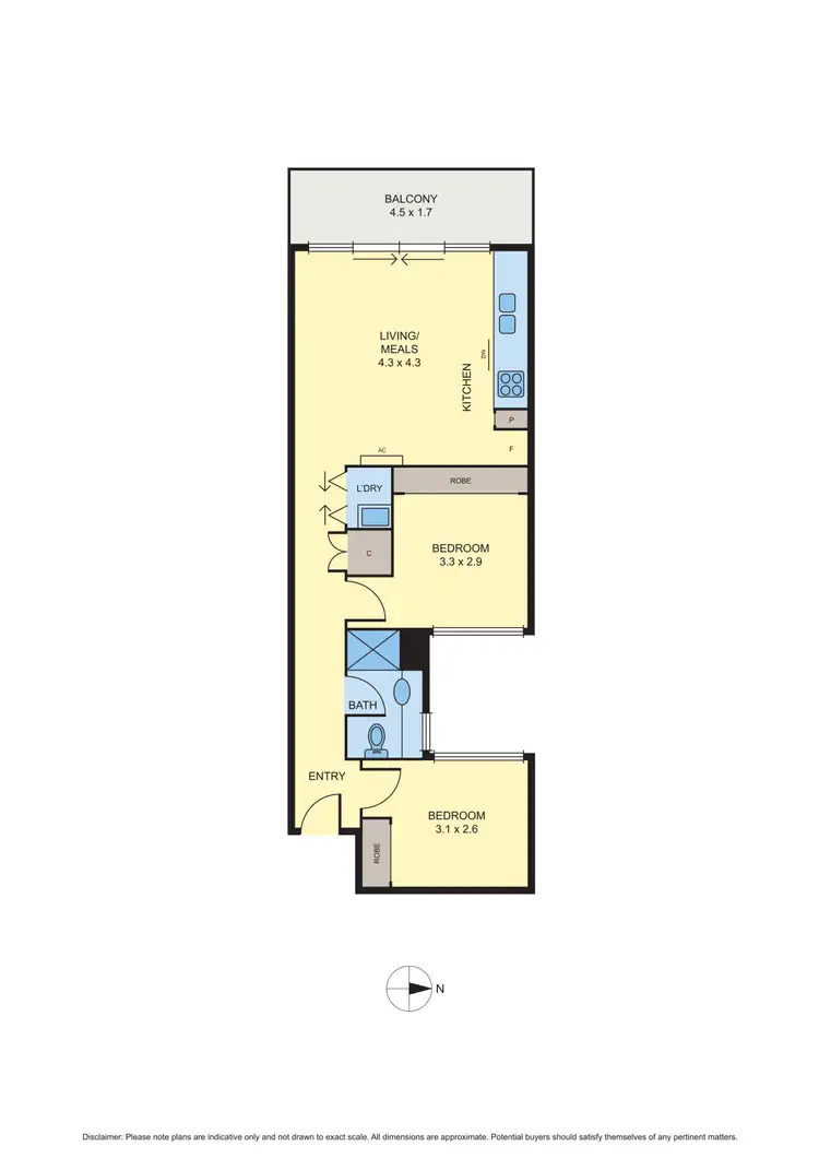 Floorplan of Homely apartment listing, 202/455 Lygon Street, Brunswick East VIC 3057