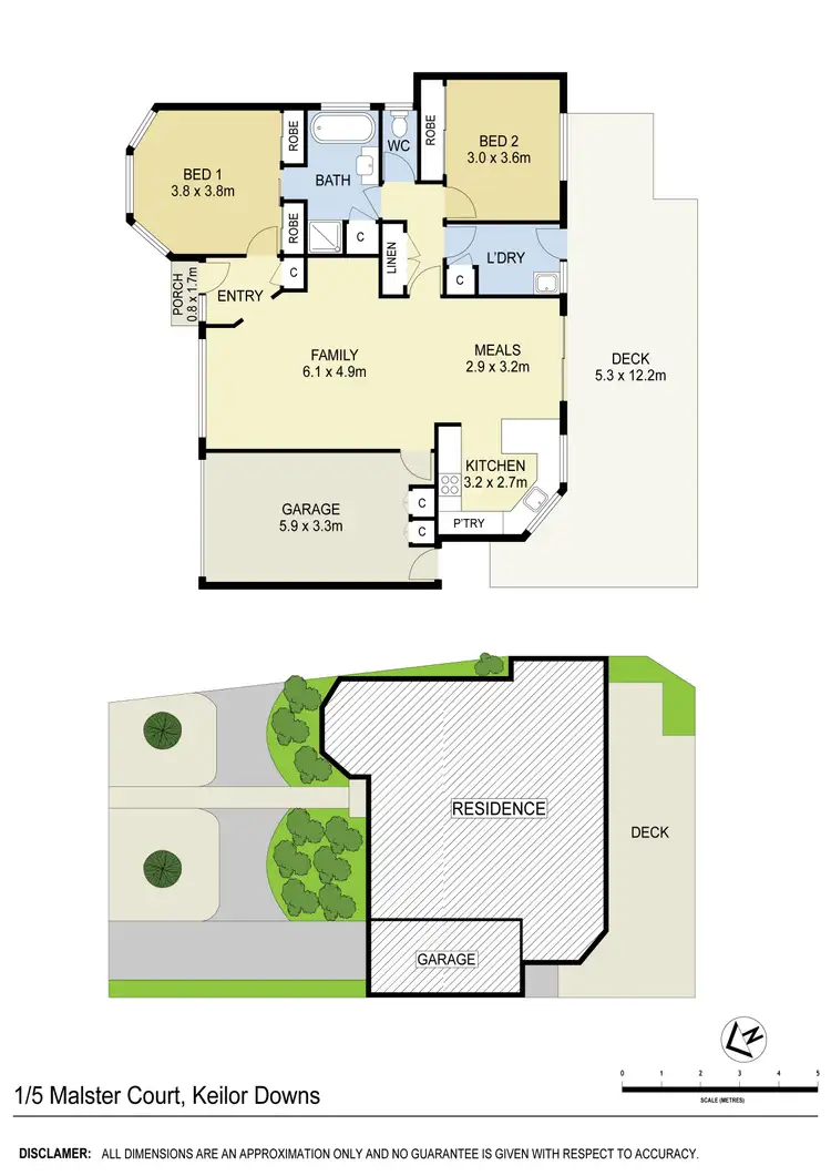 Floorplan of Homely unit listing, 1/5 Malster Court, Keilor Downs VIC 3038