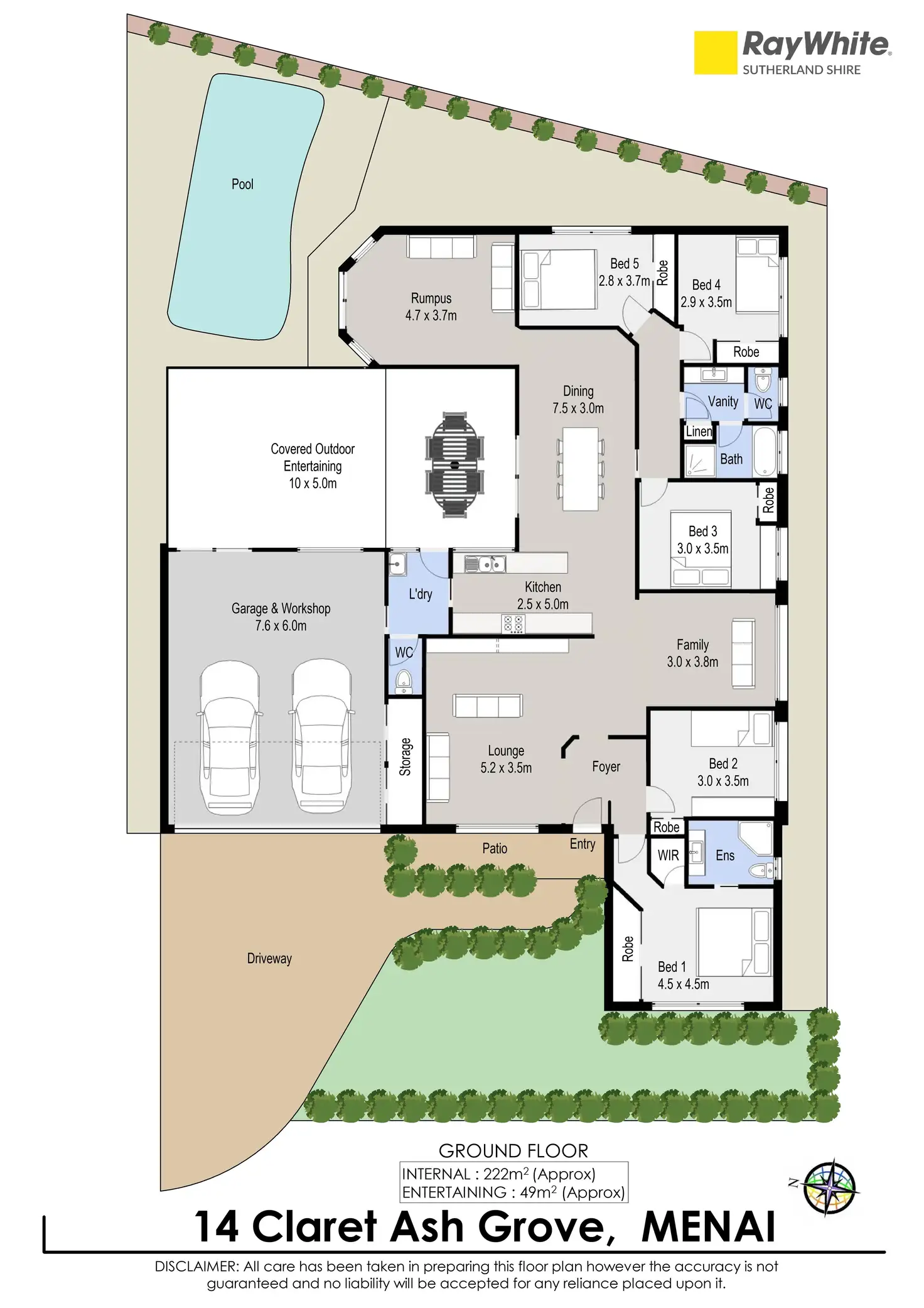 Floorplan of Homely house listing, 14 Claret Ash Grove, Menai NSW 2234
