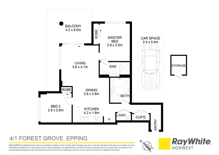 Floorplan of Homely apartment listing, 4/1 Forest Grove, Epping NSW 2121