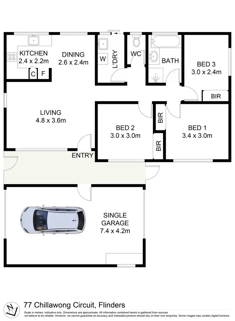 Floorplan of Homely house listing, 77 Chillawong Circuit, Blackbutt NSW 2529