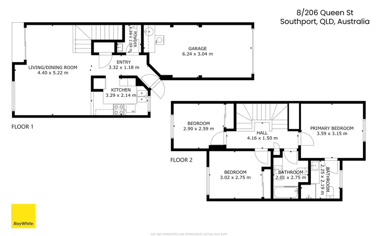 Floorplan of Homely townhouse listing, 8/206-208 Queen Street, Southport QLD 4215